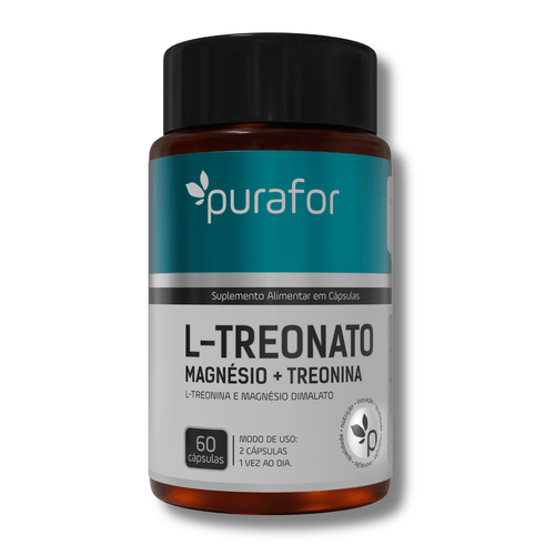 L-Treonato Magnesio + Treonina 60 Capsulas Purafor Memória, Foco e Concentração
