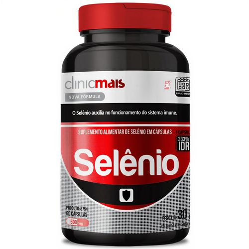 SELÊNIO SUPER CONCENTRADO 200MCG 333% DA IDR 1 CÁPSULA AO DIA 60 CÁPSULAS – CLINICMAIS SELÊNIO SUPER CONCENTRADO 200MCG 333% DA IDR 1 CÁPSULA AO DIA 60 CÁPSULAS – CLINICMAIS