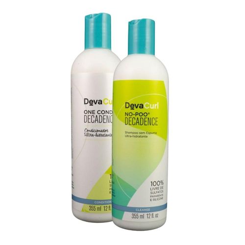 Kit DevaCurl No-Poo Decadence Shampoo e Condicionador 355 ml