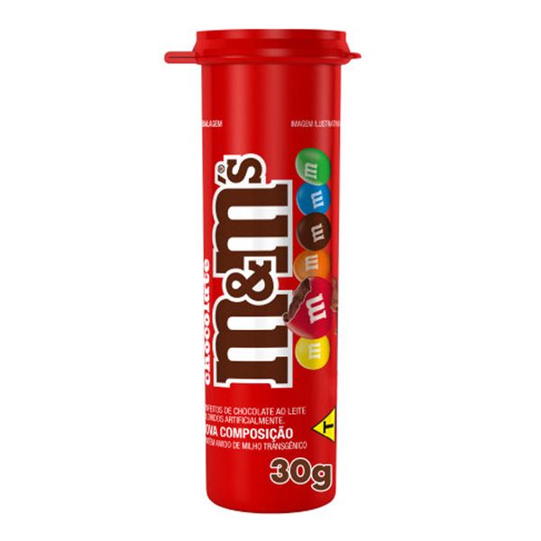 Chocolate M&M's ao Leite Tubo 30g Cor Sortida