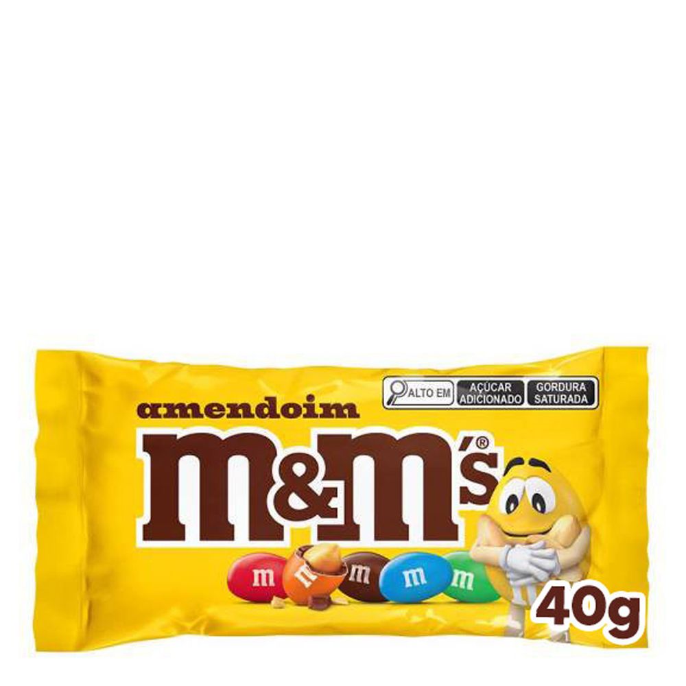 Chocolate M&M's Amendoim 40g - Drogaria Sao Paulo
