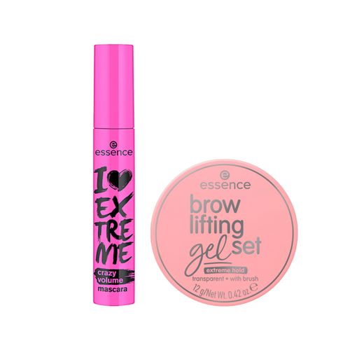 Kit Essence Máscara para Cílios I Love Extreme Crazy Volume Preta 12ml + Gel de Sobrancelha Kit Kit Essence Máscara para Cílios I Love Extreme Crazy Volume Preta 12ml + Gel de Sobrancelha Kit