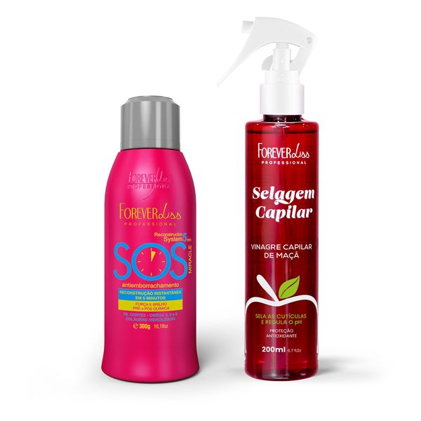 Kit Vinagre Com Sos Antiemborrachamento Forever Liss ÚNICO