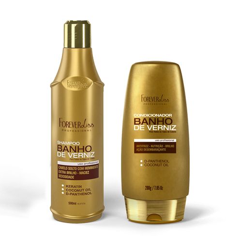 Kit Shampoo e Condicionador Banho de Verniz 200g U