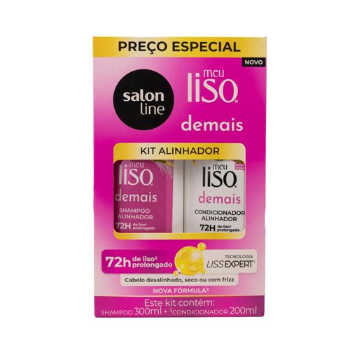Kit Salon Line Meu Liso Alinhador Shampoo e Condicionador