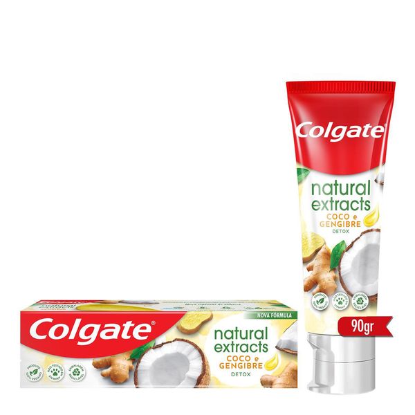 Pasta de Dente Colgate Natural Extracts Detox Coco e Gengibre 90g