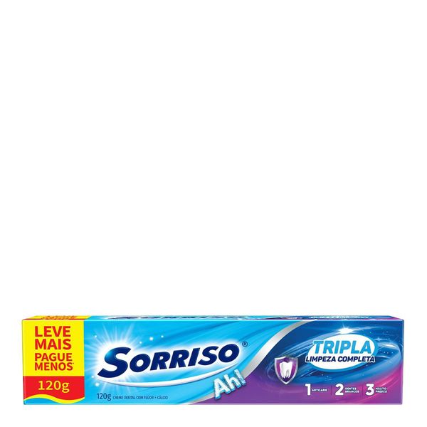 Pasta de Dente Sorriso Tripla Limpeza Completa 120g