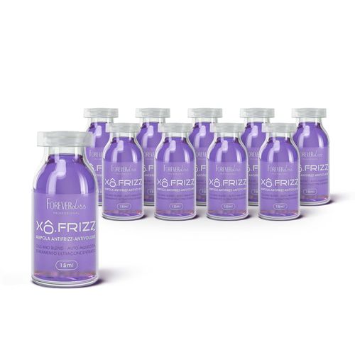 Kit com 10 Ampolas para Cabelo Xô Frizz Forever Liss U