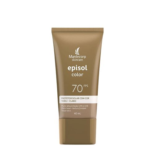 Protetor Solar Facial Mantecorp Episol Color Tom 2 Claro FPS 70 40ml Tom 2 Claro