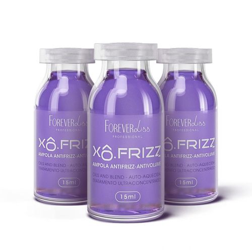Combo com 3 Ampolas para Cabelo Xô Frizz Forever Liss 15mL ÚNICO