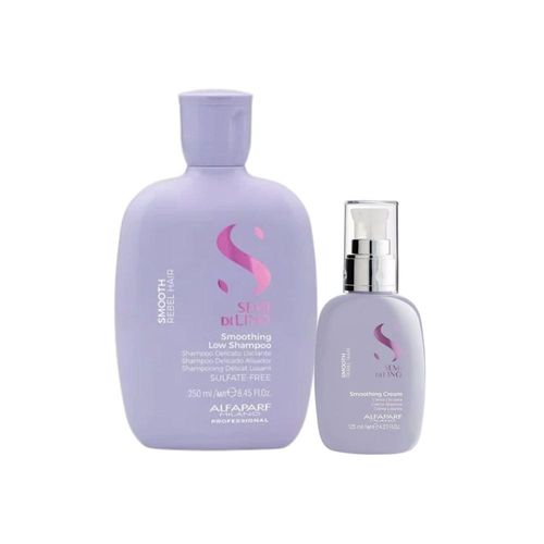Kit Alfaparf Semi Di Lino Smoothing Rebel Hair Shampoo 250 ml + Leave-In Cream 125 ml Kit Alfaparf Semi Di Lino Smooth Shampoo Leave-In Cream Kit Alfaparf Semi Di Lino Smoothing Rebel Hair Shampoo 250 ml + Leave-In Cream 125 ml Kit Alfaparf Semi Di Lino Smooth Shampoo Leave-In Cream