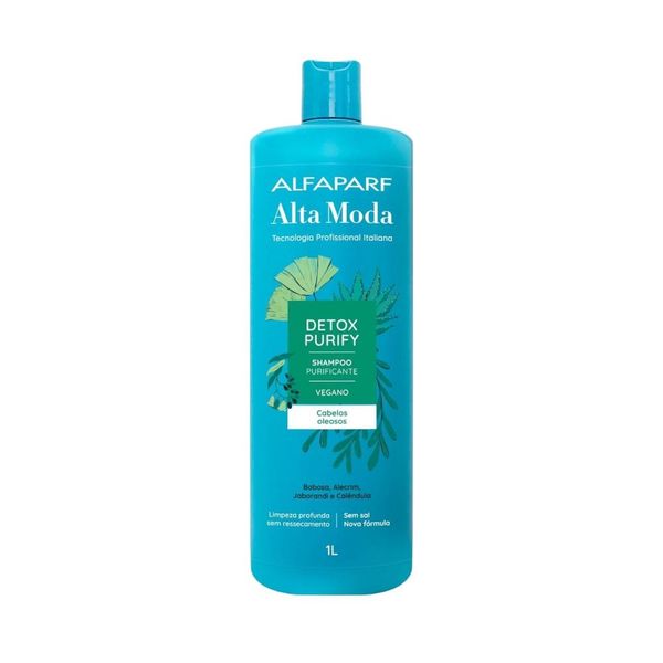 Shampoo Antirresíduo Alfaparf Alta Moda Detox Purify Equilíbrio Purificação 1 Litro Shampoo Antirresíduo Alfaparf Alta Moda Detox Purify 1L