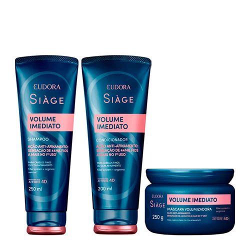 Kit Eudora Siàge Volume Imediato - 3 Produtos Kit
