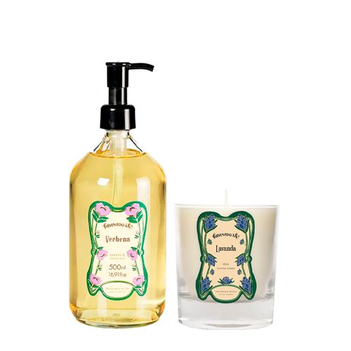 Kit Granado Vintage Verbena Sabonete Líquido Corporal 500ml + Vela Lavanda 250g Kit Kit Granado Vintage Verbena Sabonete Líquido Corporal 500ml + Vela Lavanda 250g Kit