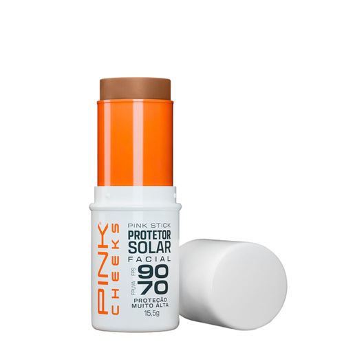 Protetor Solar Facial com Cor Pink Cheeks Pink Stick FPS 90 FPUVA 70 42Km Rio 15,5g 42Km Rio