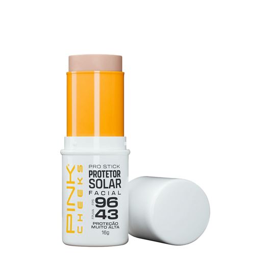 Protetor Solar Facial com Cor Pink Cheeks Pro Stick FPS 96 FPUVA 43 Pro10 16g Pro10