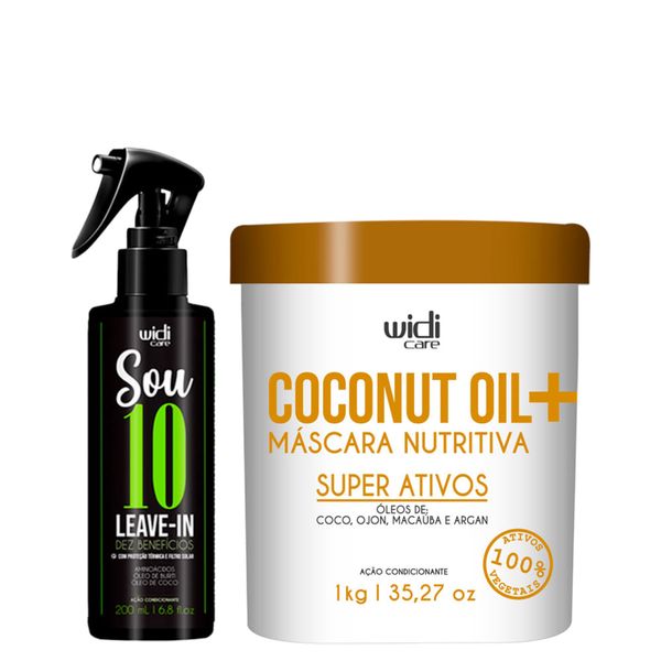 Kit Widi Care Coconut Máscara 1000ml + Leave-In Sou 10 200ml Kit