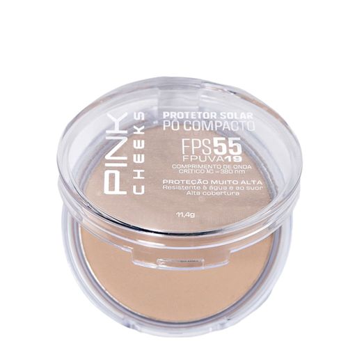 Pó Compacto Pink Cheeks Proteção Solar com Maquiagem Fps55 Fpuva19 Cor P10 11,4g Cor P10