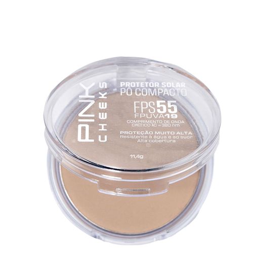 Pó Compacto Pink Cheeks Proteção Solar com Maquiagem Fps55 Fpuva19 Cor P15 11,4g Cor P15