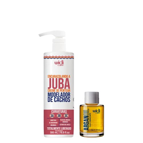 Kit Widi Care Encaracolando a Juba Creme de Pentear 500ml + Óleo Argan Oil Hidratante 7ml Kit