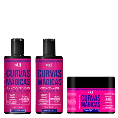 Kit Widi Care Cremoso Hidro-Reconstrutor Curvas Mágicas Shampoo 300ml + Condicionador 300ml + Máscara 300g Kit Kit Widi Care Cremoso Hidro-Reconstrutor Curvas Mágicas Shampoo 300ml + Condicionador 300ml + Máscara 300g Kit