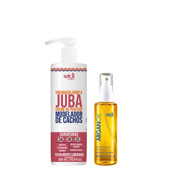 Kit Widi Care Encaracolando a Juba Creme de Pentear 500ml + Widi Care Argan Oil Óleo Hidratante 60ml Kit