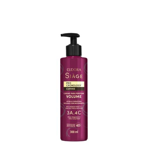 Creme para Pentear Eudora Siàge Pro Cronology Curvas Volume 300ml 300 ml