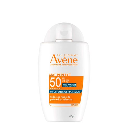 Protetor Solar Facial Avène Mat Perfect Tri-Defense Ultra Fluido Sem Cor FPS 50 40g Sem Cor