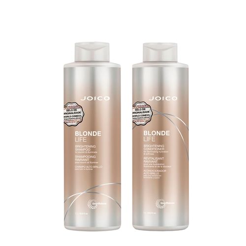 Kit Joico Professional Blonde Life Brightening - Shampoo 1000ml + Condicionador 1000ml Kit