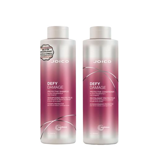 Kit Joico Professional Defy Damage Protective - Shampoo 1000ml + Condicionador 1000ml Kit Kit Joico Professional Defy Damage Protective - Shampoo 1000ml + Condicionador 1000ml Kit