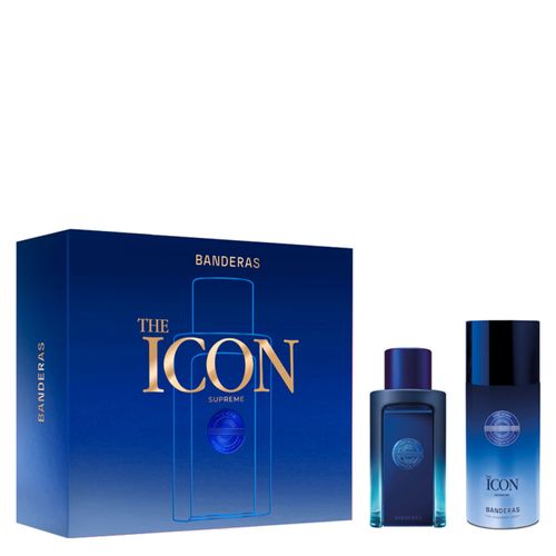Kit Perfume Banderas The Icon Supreme Intense For Men Masculino - Eau de Parfum 100ml + Desodorante 150ml Coffret