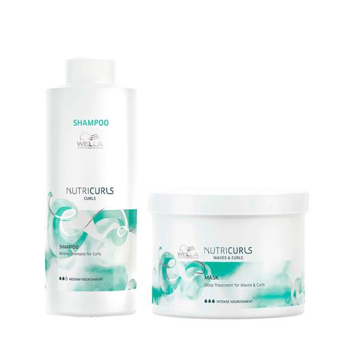 Kit Wella Professionals Nutricurls - Shampoo 1000 ml + Máscara 500 ml Kit