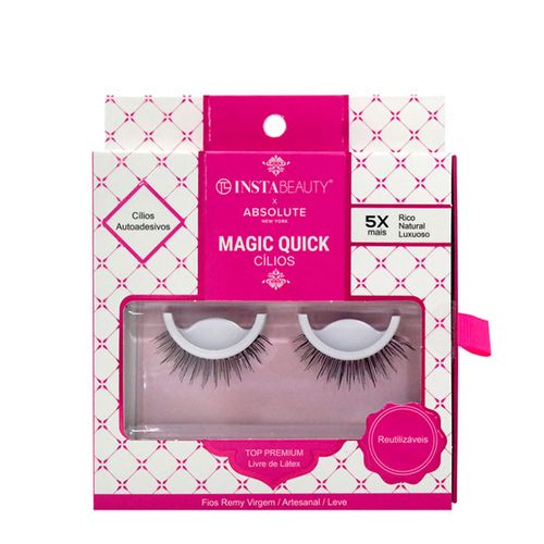 Cílios Postiços Longo Natural Absolute New York Magiquick 604 Preto 1 Par 604 Preto