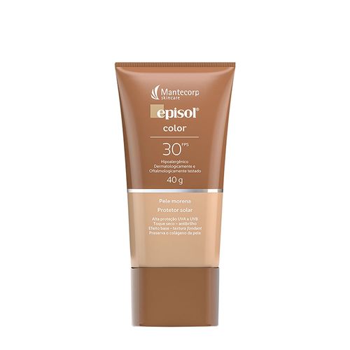 Protetor Solar Facial Mantecorp Episol Color FPS 30 Morena 40ml Morena