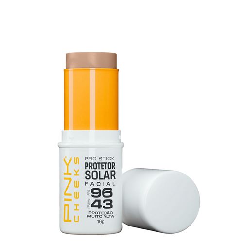 Protetor Solar Multifuncional Facial com Cor Pink Cheeks Pro Stick FPS 96 FPUVA 43 Pro15 16g PRO15