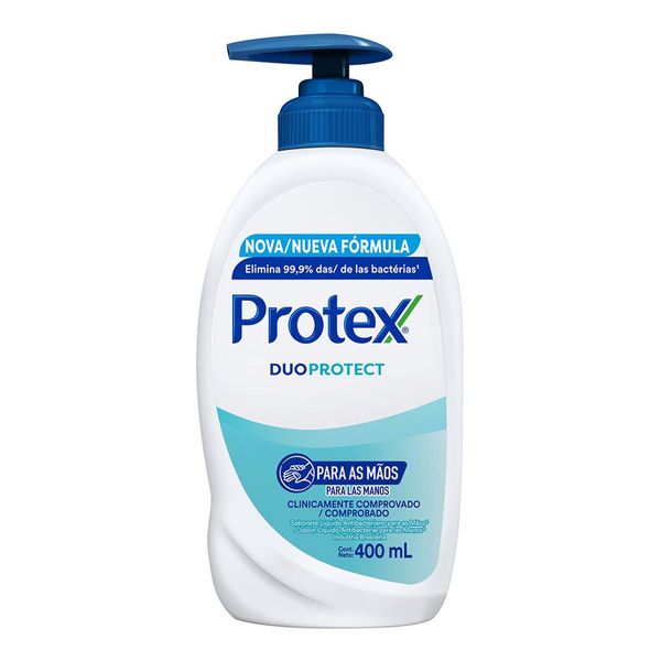 Sabonete Líquido Para Mãos Antibacteriano Protex Duo Protect 400ml