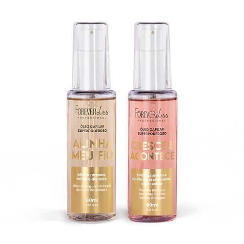 Kit Óleos Superpoderosos Alinhamento e Crescimento Forever Liss ÚNICO