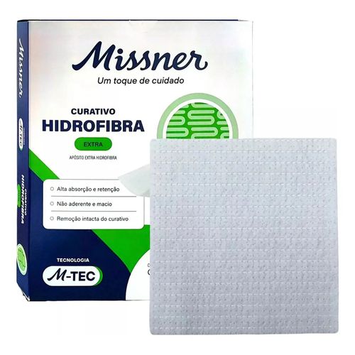 Curativo Hidrofibra Extra Reforçado 10x10cm Missner Estéril 1 Unidade