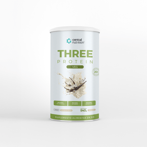 THREE PROTEIN VEG - 540g Baunilha Cream Sabor Baunilha Cream Baunilha Cream