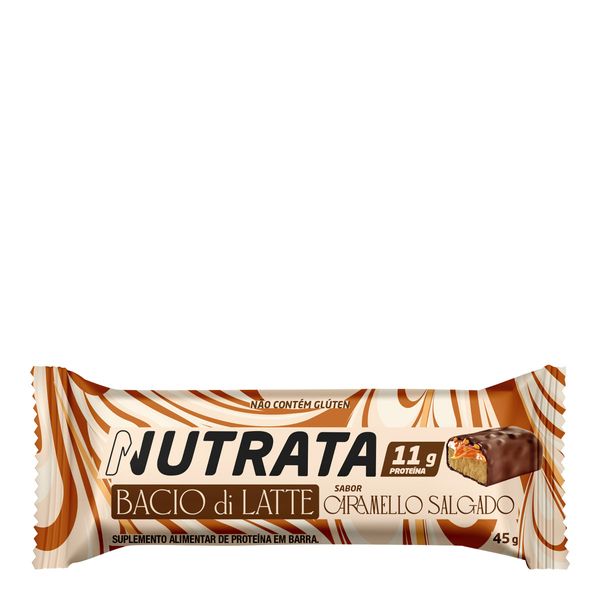 Barra De Proteína Nutrata Bacio Di Latte Sabor Caramelo Salgado 45g