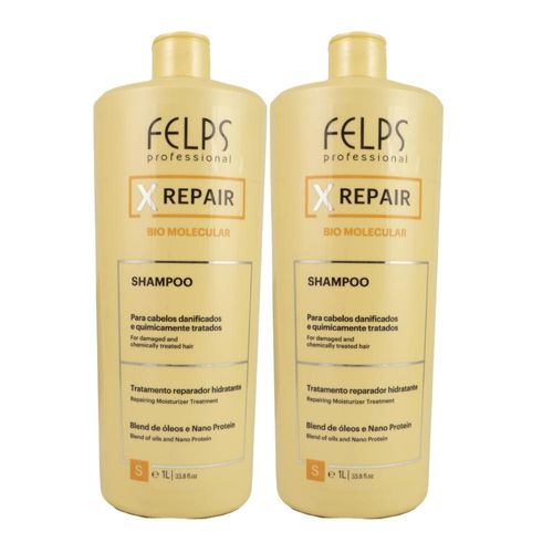 Kit Felps X Repair Bio Molecular 2 Shampoo 1 Litro Kit Felps X Repair Bio Molecular 2 Shampoo 1 Litro