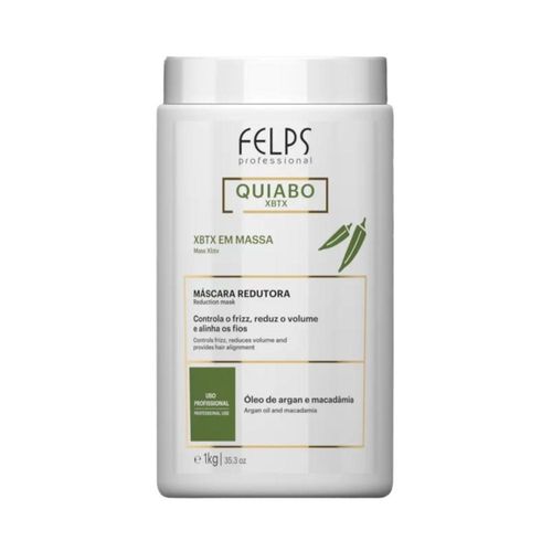 Botox Capilar Felps Quiabo XBTX Redutor de Volume em Massa 1000 g Botox Capilar Felps Quiabo XBTX Redutor de Volume 1KG