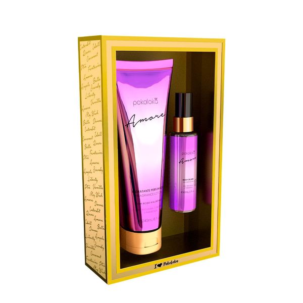 Kit Pokoloka Amore Feminino - Body Splash 60ml + Hidratante 240ml Kit