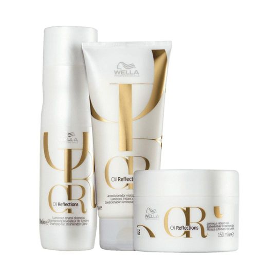 Kit Wella Oil Reflections Shampoo 250 ml + Condicionador 200 ml + Máscara 150 ml Kit Wella Oil Reflections Shampoo  Condicionador  e Máscara