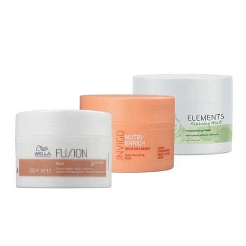 Kit Wella Cronograma Capilar Nutri-Enrich Fusion Elements Máscaras 3 x 150 ml Kit Wella Cronograma Nutri-Enrich Fusion Elements 3x150ml