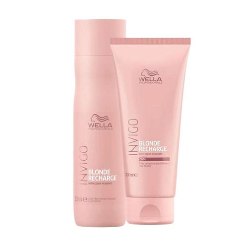Kit Wella Invigo Blonde Recharge Shampoo 250 ml + Condicionador 200 ml Kit Wella Invigo Blonde Recharge Shampoo Condicionador