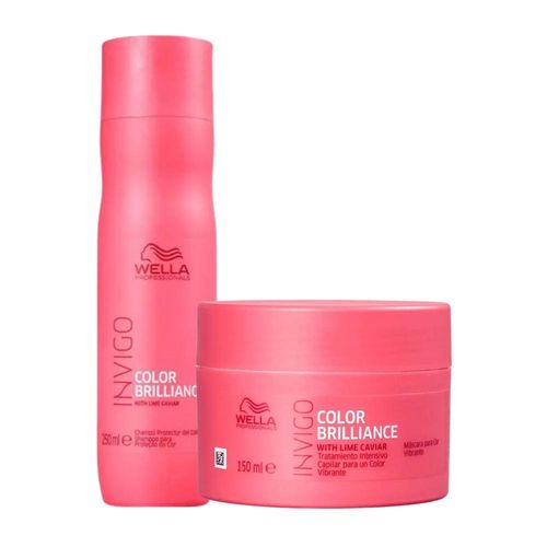 Kit Wella Invigo Color Brilliance Shampoo 250 ml + Máscara 150 ml Kit Wella Invigo Color Brilliance Shampoo Máscara Kit Wella Invigo Color Brilliance Shampoo 250 ml + Máscara 150 ml Kit Wella Invigo Color Brilliance Shampoo Máscara