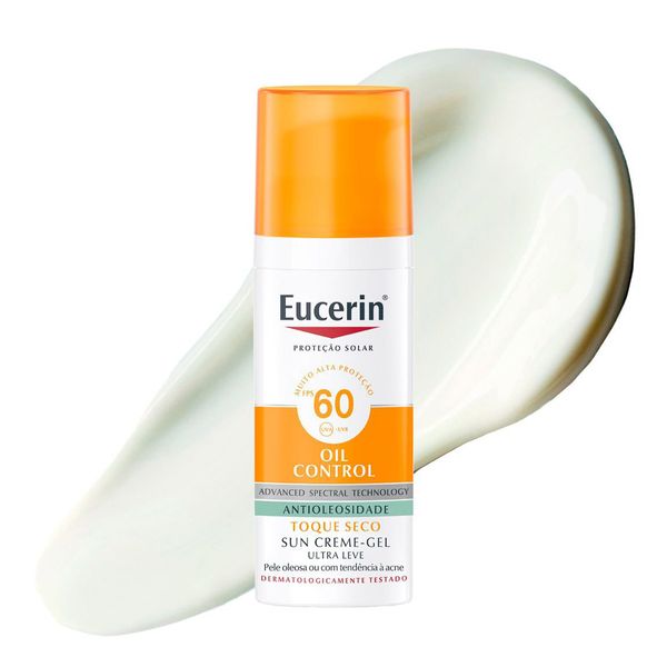 Protetor Solar Facial Eucerin FPS 60 Sun Oil Control Antioleosidade 50ml Creme Gel