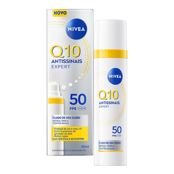Fluido Diário Facial Antissinais Nivea FPS 50 Q10 Expert 40ml
