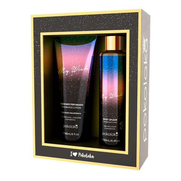 Kit Pokoloka My Wish - Hidratante 240ml + Body Splash 250ml Kit